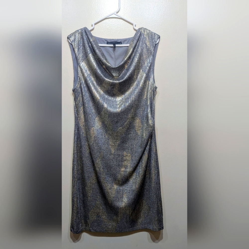 White House. Black market silver dress